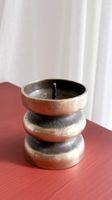 Brutalist Candle Holder in Patinated Sand-Cast Bronze 1960s