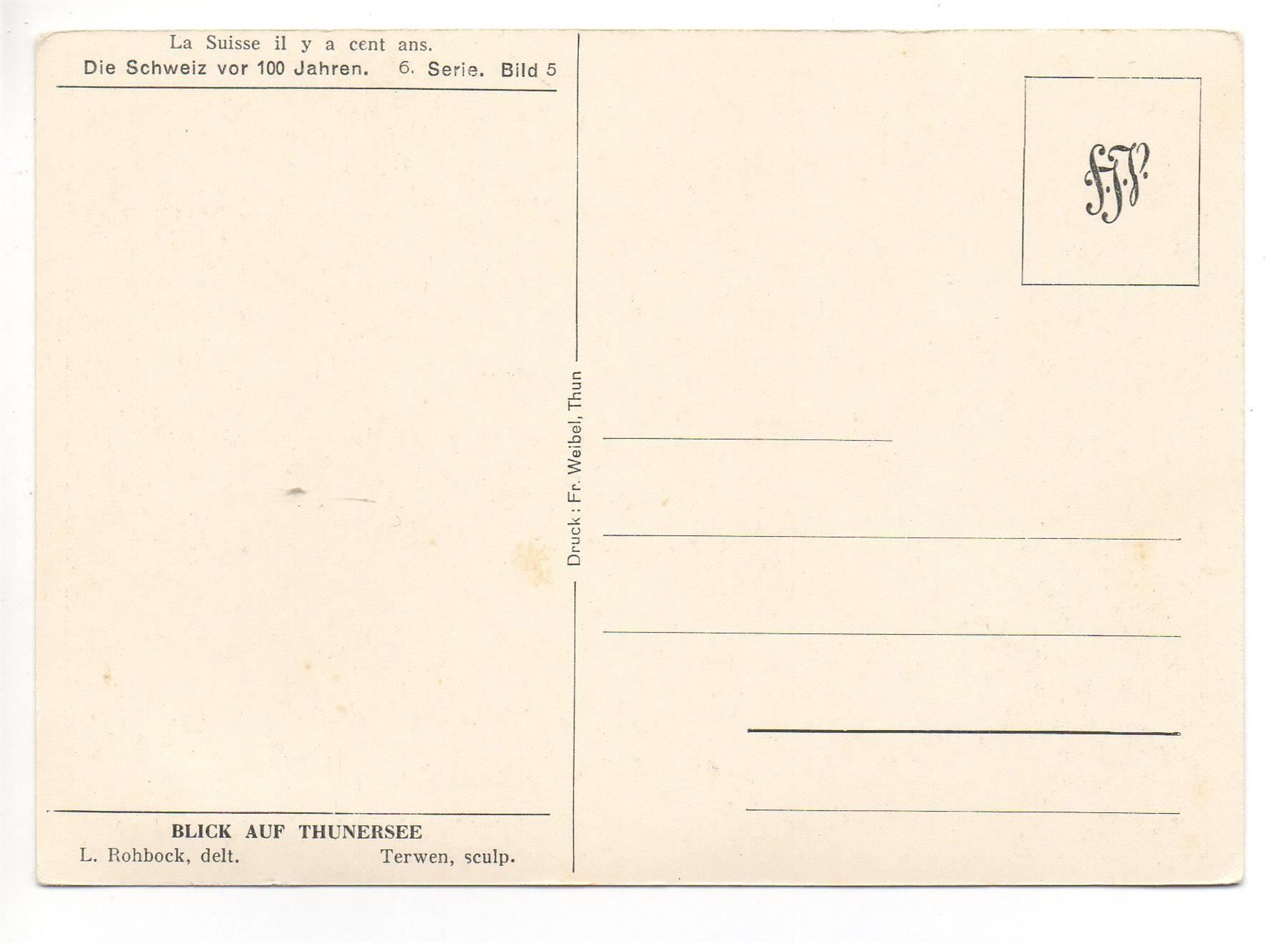 Cartoline postali: Blick auf THUNERSEE vor 100 Jahren – Nuovo (secondo la descrizione) da Jona venduto da philajona 1