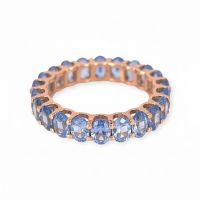 Saphir-Alliance-Ring 14k Roségold 6,67ct