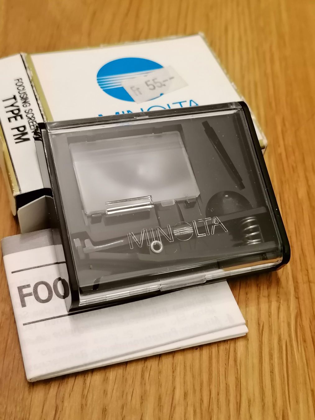 Minolta Obiettivi: Minolta Mattscheibe / Focusing Screen Type PM – Nuovo e nell'imballaggio originale da Basel venduto da vintagecollector 1