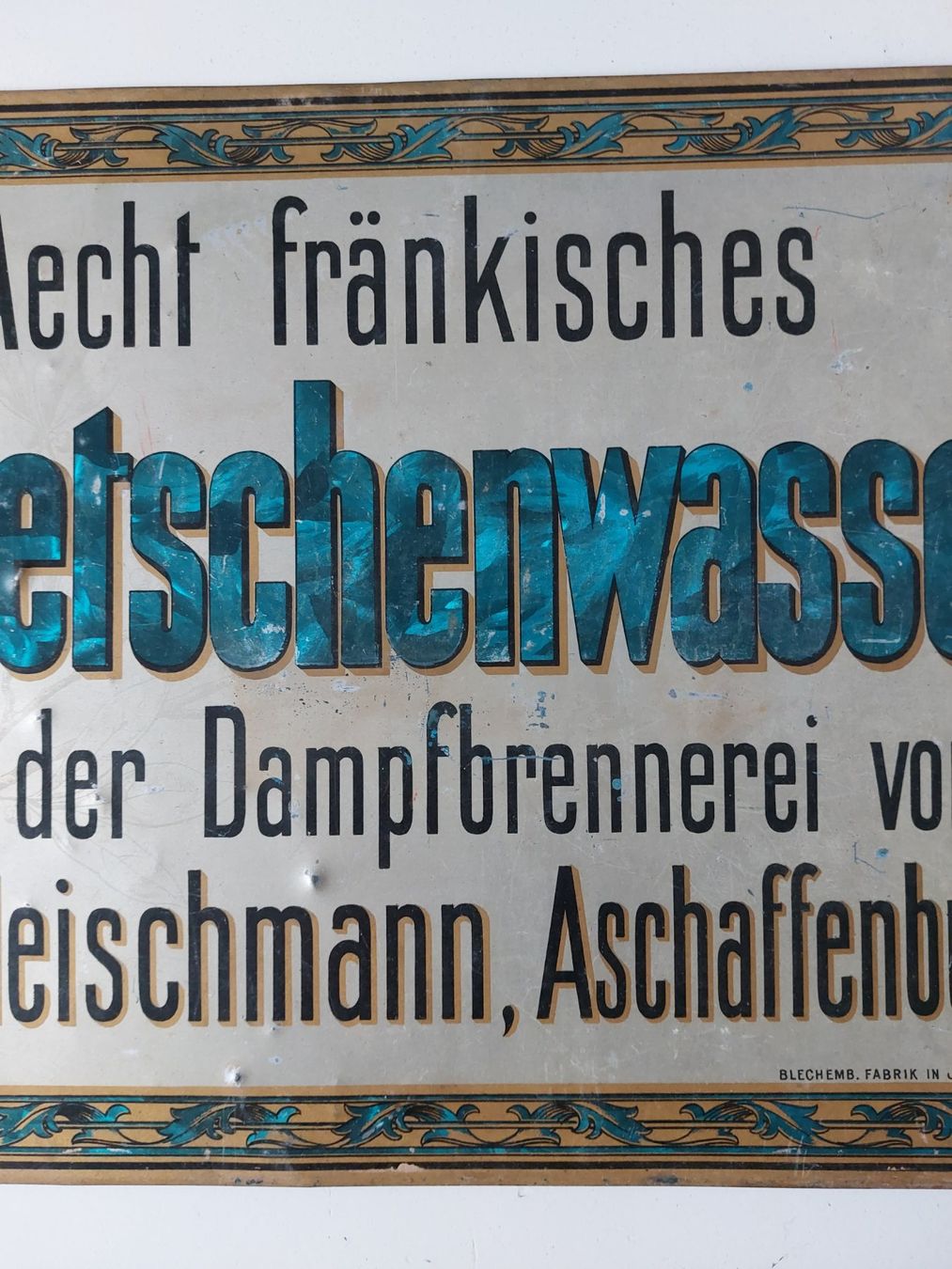 Feldschlösschen Insegne: Blechschild Zwetschenwasser plaque tôle – Usato da Schenkon venduto da Elbarto007 2