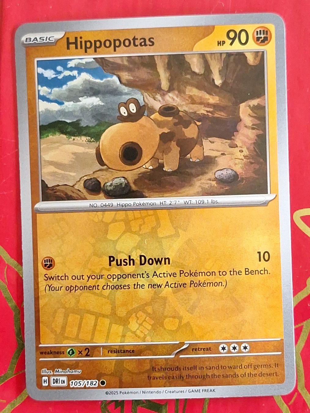 Pokémon Carte collezionabili: Hippopotas - Reverse Holo Pokemon Destined Rivals – Usato da Altstätten SG venduto da GGsGameshop