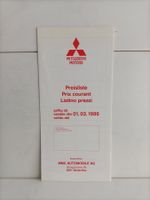 Tarif Preisliste Prix courants Listino prezzi Mitsubishi 86