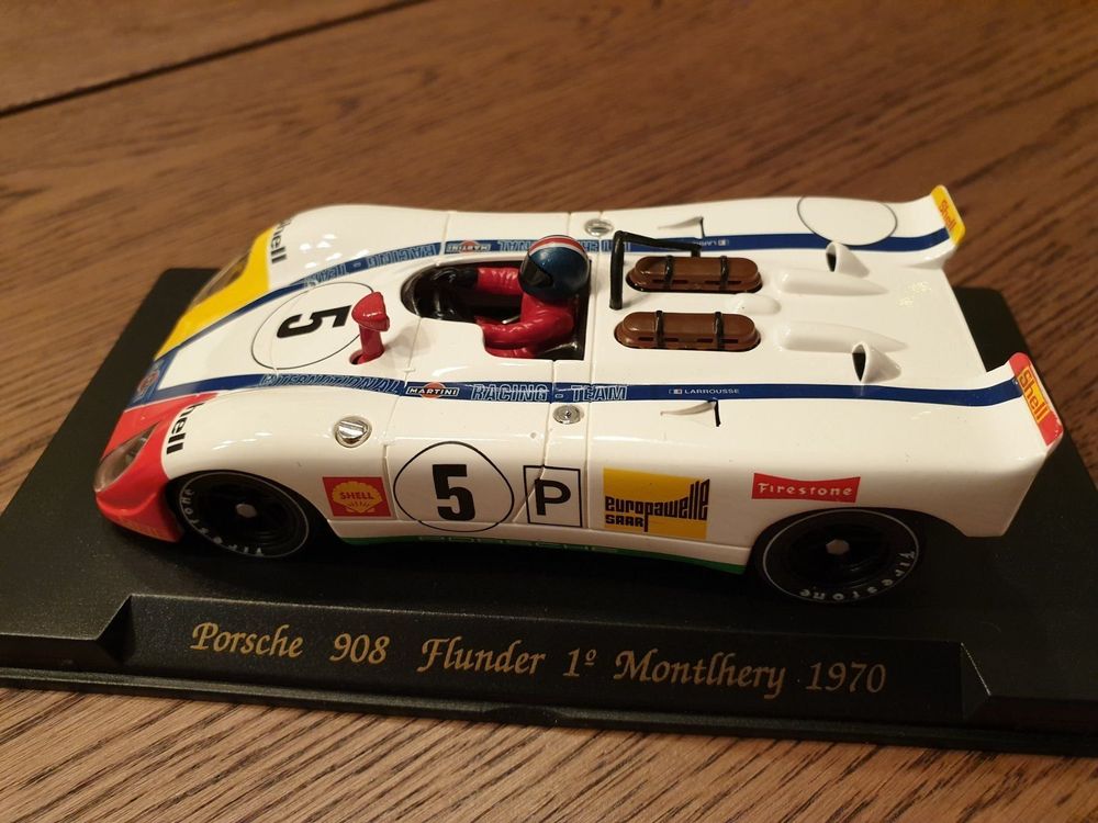 Voiture De Slot Fly Car - Porsche 908 Flunder Martini - Échelle 1/32 - Réf C46