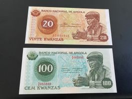 2 Banknoten Bankfrisch