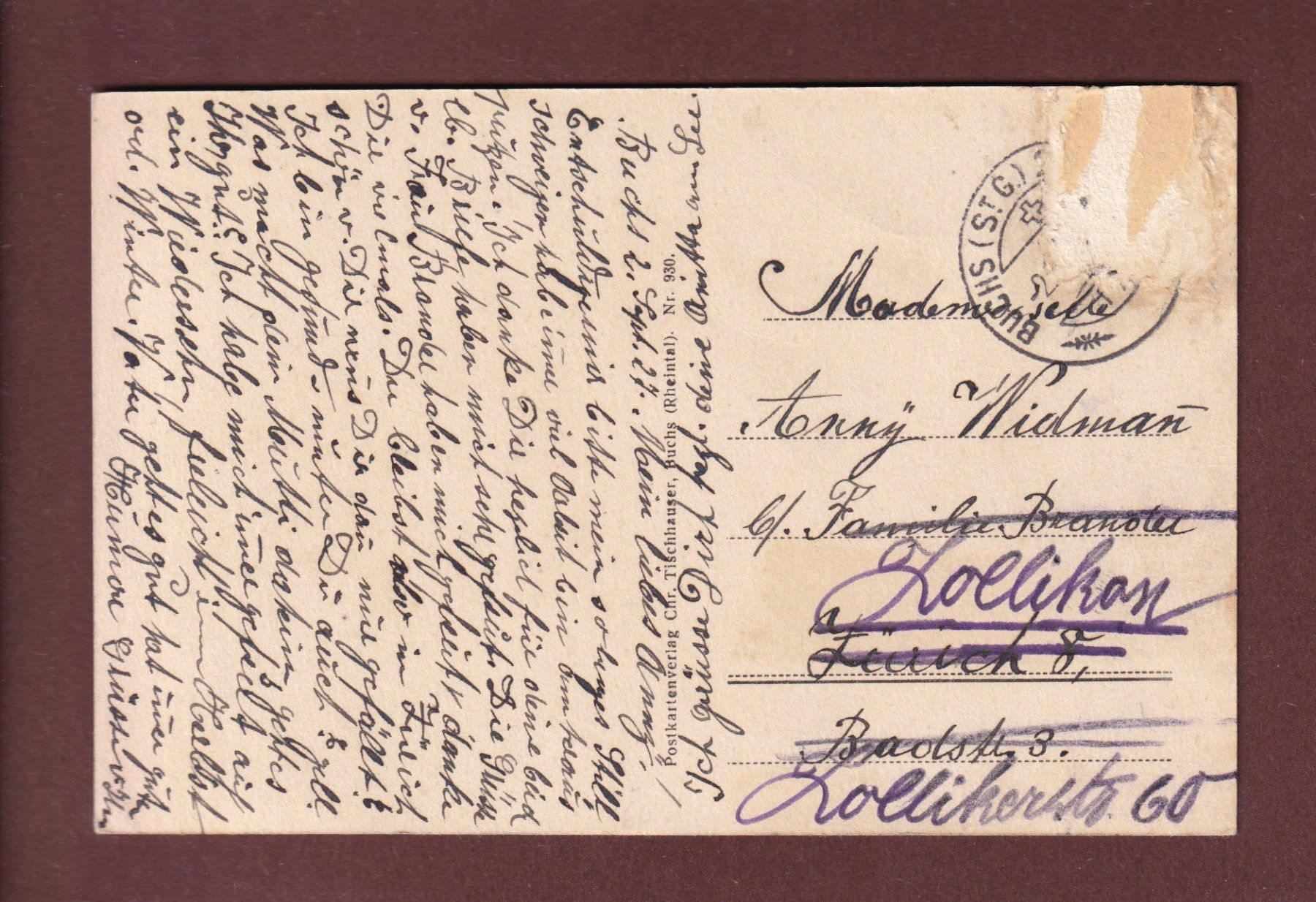 Cartoline postali: BUCHS - Rheintal - Kirche – Usato da Pully venduto da nicecards-shop 1