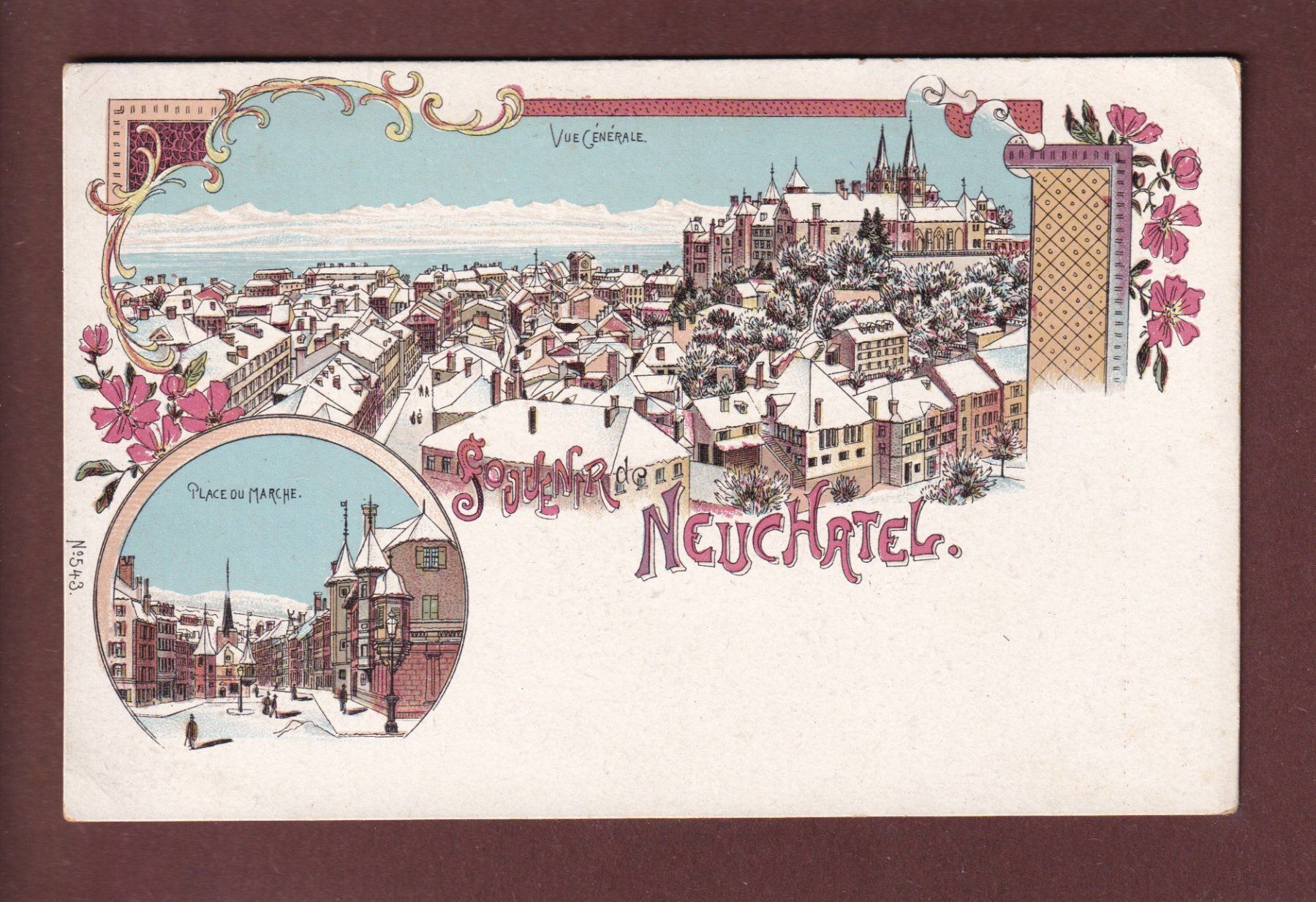 Cartoline postali: Souvenir de NEUCHÂTEL sous la neige – Usato da Pully venduto da nicecards