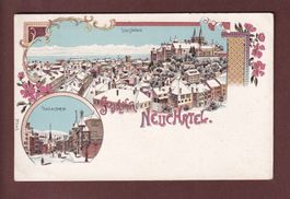 Souvenir de NEUCHÂTEL sous la neige