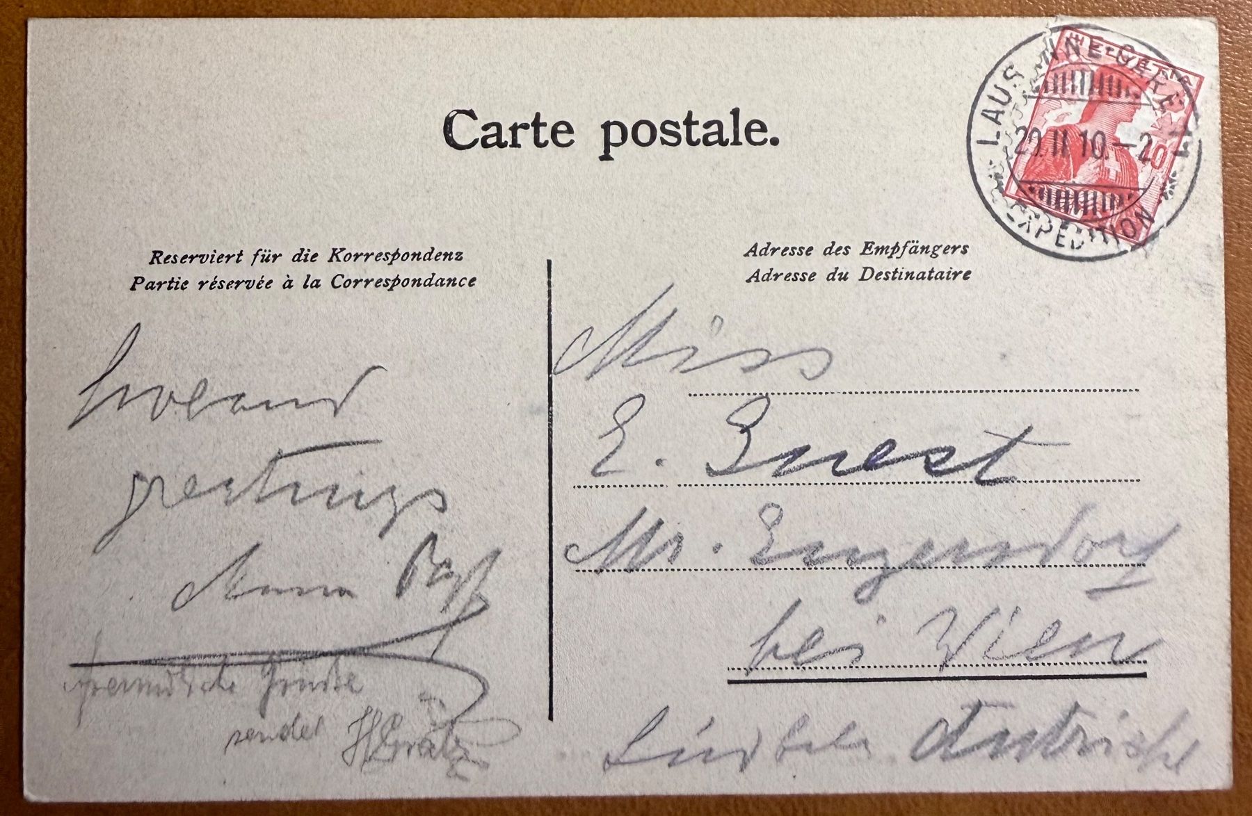Cartoline postali: Lausanne - Quartier Place Centrale 1910 – Usato da Lutry venduto da Ediego 1
