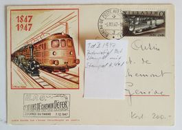 BW9) 1947 seltene Karte l U.P.G. Kasten Tag der Briefmarken