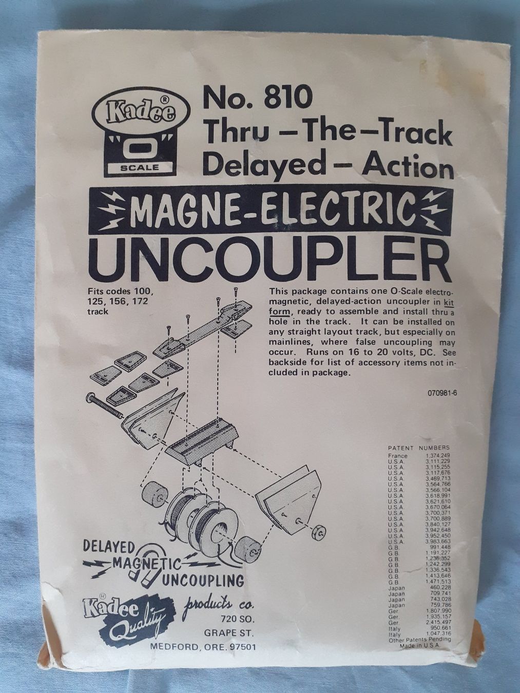 Modellini di ferrovie: Kadee 810: Elektromagnetischer Entkuppler – Nuovo (secondo la descrizione) da Luzern venduto da inca55