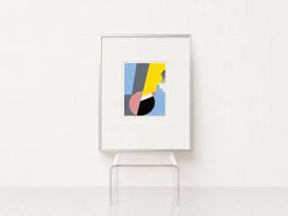 Abstrakte Serigrafie „A Smoker“ von Kevin Hamilton, 1985