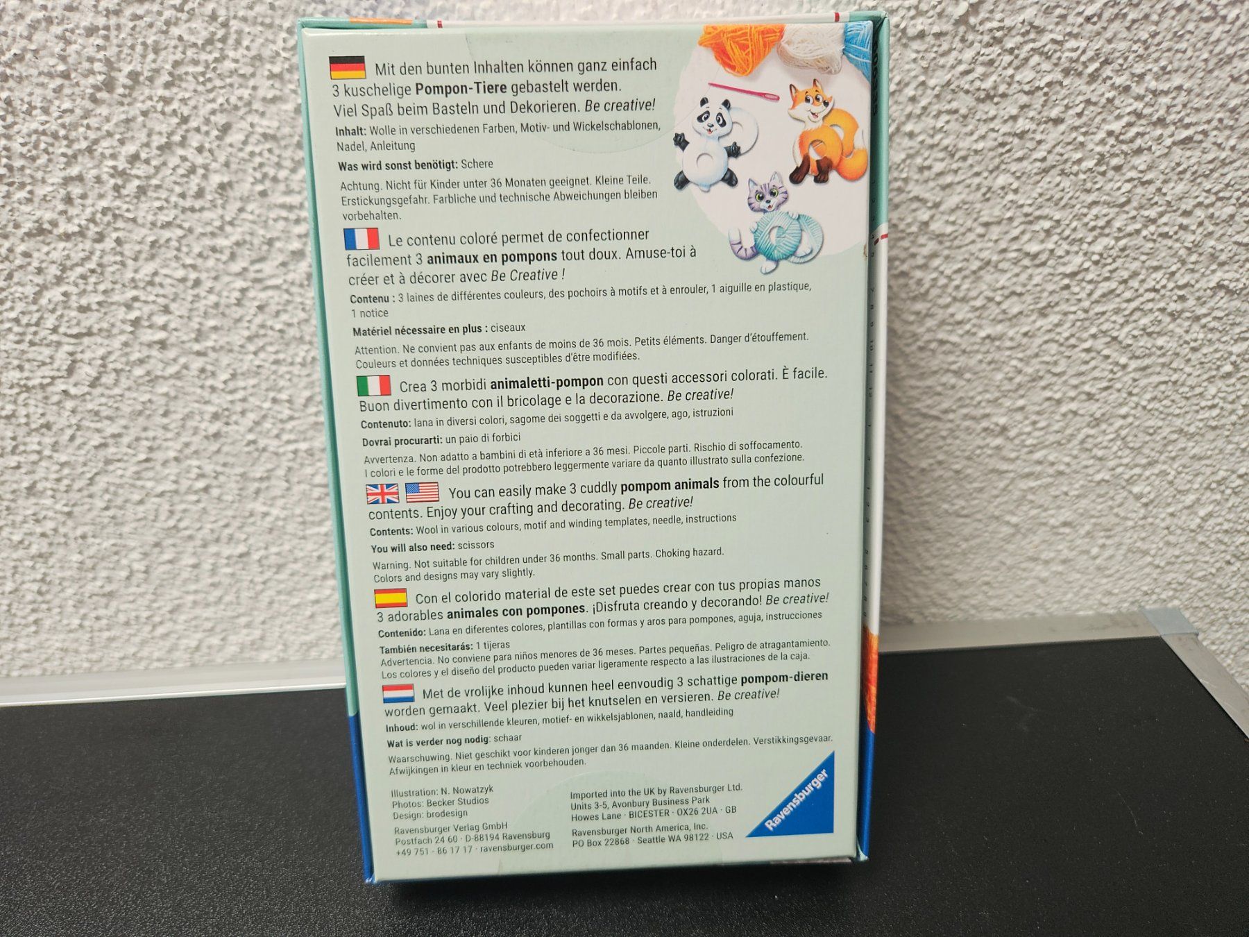 Bastelsets: Neu - Ravensburger - Bastelset - Be creative - Pompons – Neu und originalverpackt aus Dagmersellen von Jarsetz_Restposten 1