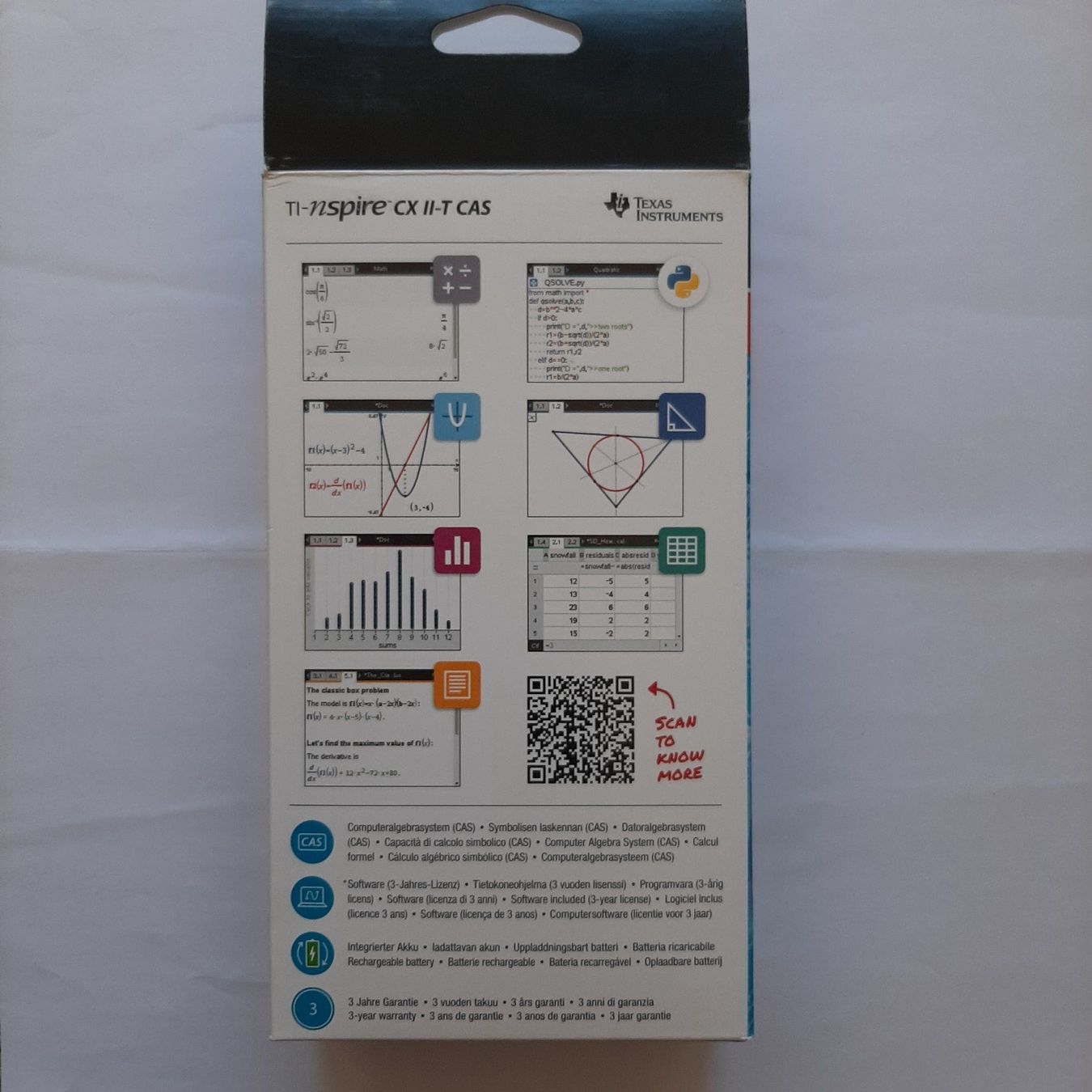 Texas Instruments Calcolatrici tascabili: TI-Nspire CX II-T CAS – Nuovo (secondo la descrizione) da Carouge GE venduto da cecob0909 9