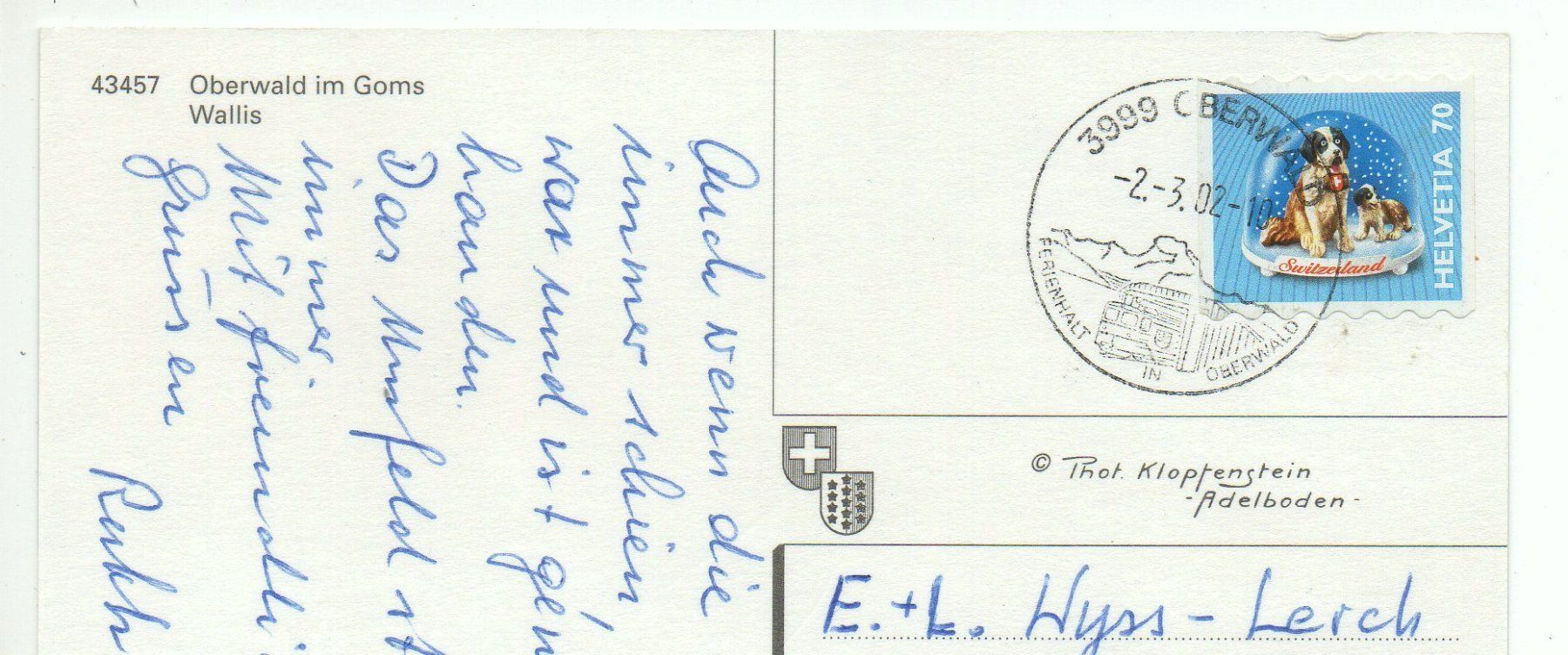 Cartes postales: OBERWALD Wintersport – D'occasion à Jona par philajona 1