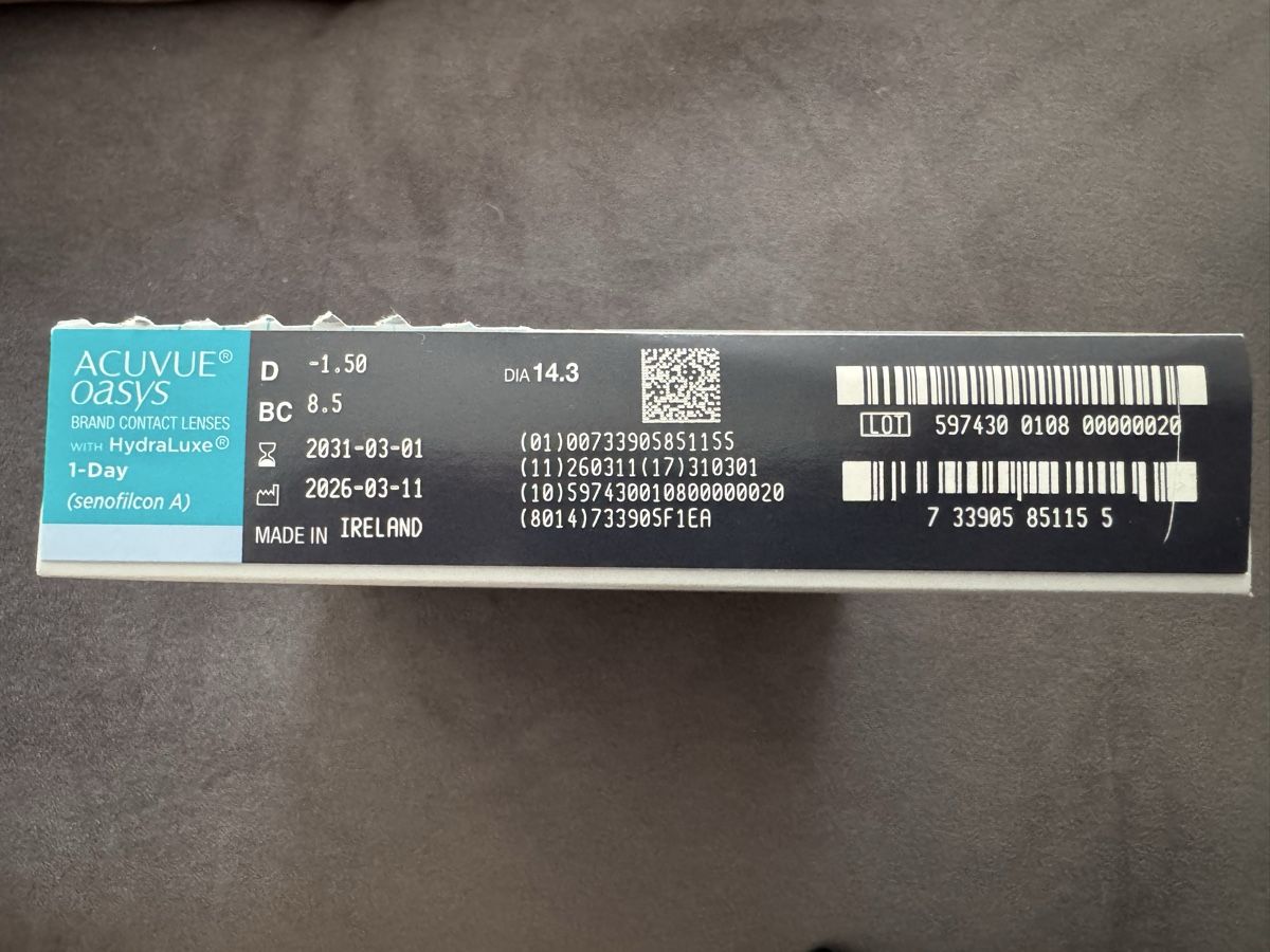 Acuvue Kontaktlinsen: Acuvue Oasys Hydraluxe -1.50 – Neu und originalverpackt aus Affoltern am Albis von frandr395 1