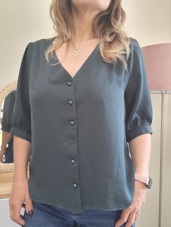 Blouse Mamouchka Paris vert sapin,  taille L