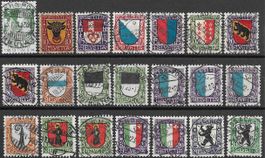 Konvolut ab 1913 PJ Wappen VOLLSTEMPEL einwandfrei ab 1.-