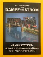 Postkarte Auf und davon mit Dampf und Strom