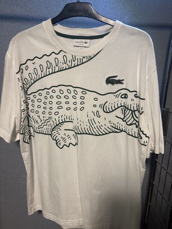 Lacoste T-Shirt Loose Fit Gr. M mit grossem Print