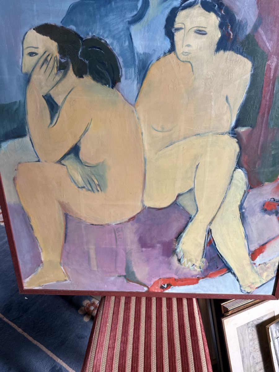 Dipinti: MUSING  Huile intitulée « 2 concubines » – Usato da Schmitten FR venduto da Hohezelg