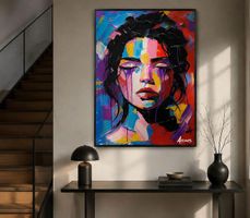 "ECLISSI INTERIORE"FineArt su tela arte moderna 50x70