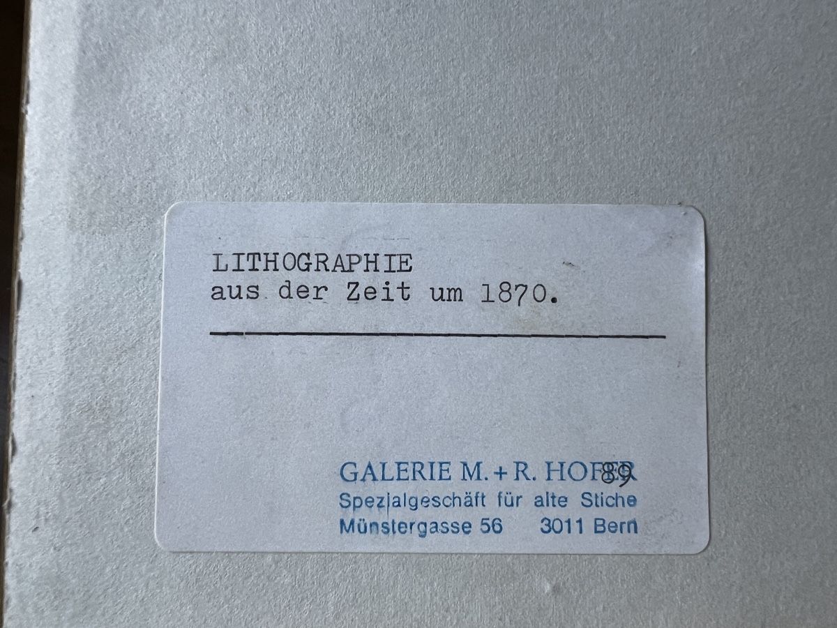 Grafica & Litografie: Lithografie von Bern um 1870 – Usato da Neuenegg venduto da Magosaurus 4