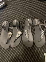2paar Zehensandalen schwarz gr 38