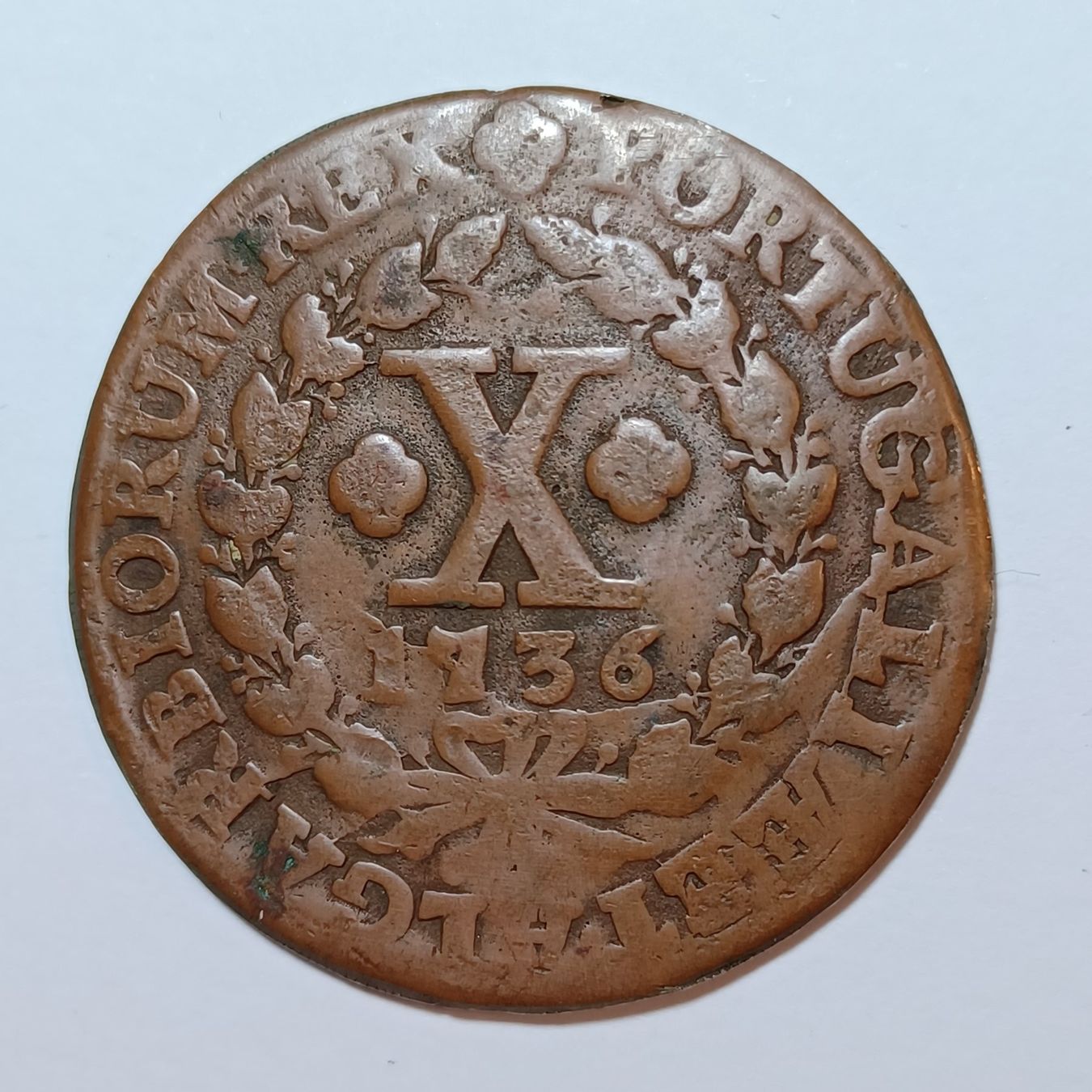 Alle Münzen: 10 Reis 1736 Portugal – Gebraucht aus Pfäffikon ZH von Welt_Muenzen