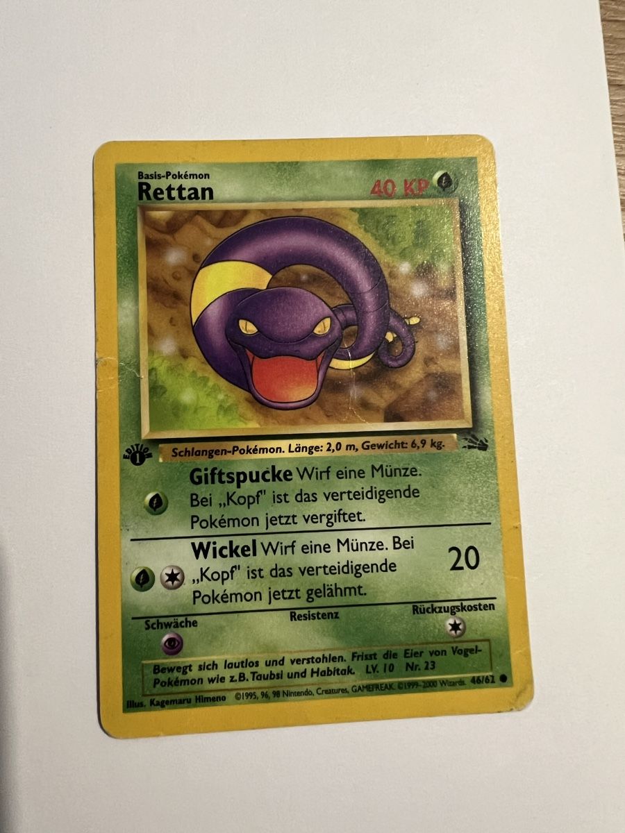 Pokémon Carte collezionabili: Pokemon Rettan 1st Edition Fossil – Usato da Willisau venduto da Neiro77