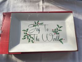22) Lenox "Joy To The World" 24k gold Serving Plater New