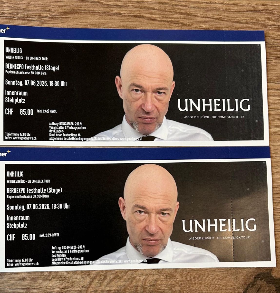 Billets: 2x Unheilig Tickets – Neuf avec emballage d'origine à Kräiligen par Mike_q