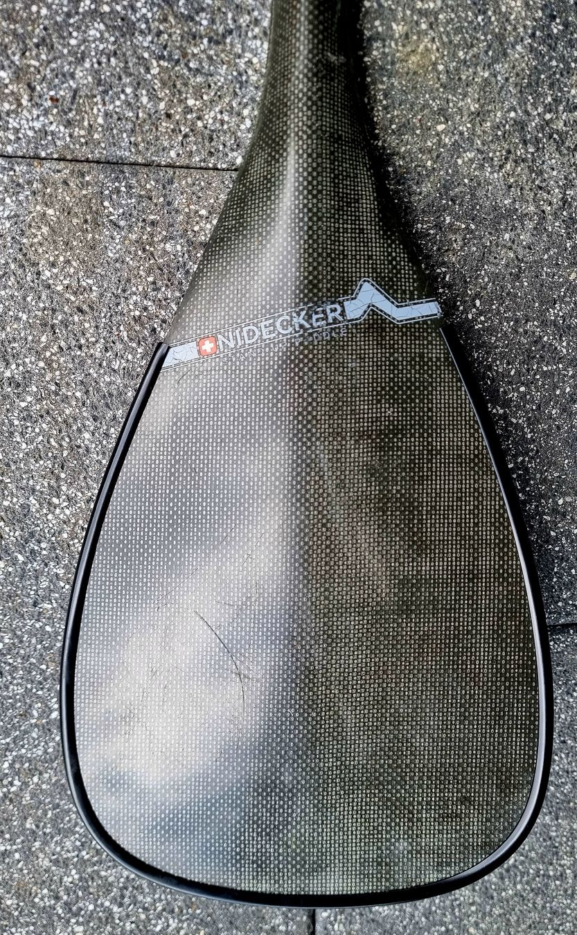 Gommoni, kayak & canoe: Nidecker Voll-Carbon SUP-Paddel / einteilig /Länge fix 208cm – Usato da Gempenach venduto da olli1975 1