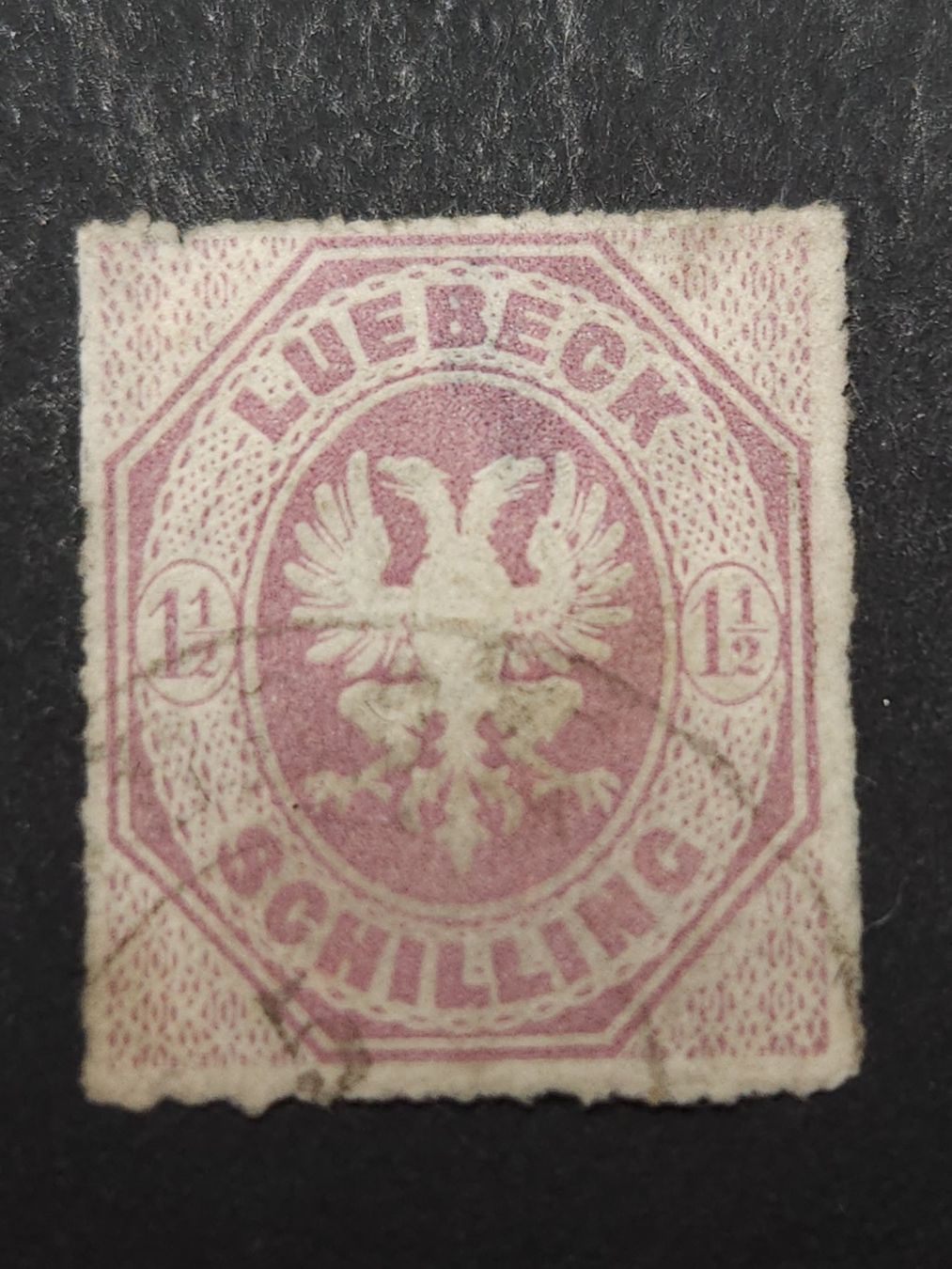 Tutti i francobolli: Lübeck Mi-Nr. 14  gestempelt 110 Fr – Usato da Kriens venduto da Nidfeld45