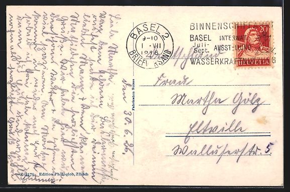 Cartes postales: AK Basel, Missionsstrasse, 1926 – D'occasion à Berlin par bartko-reher 1