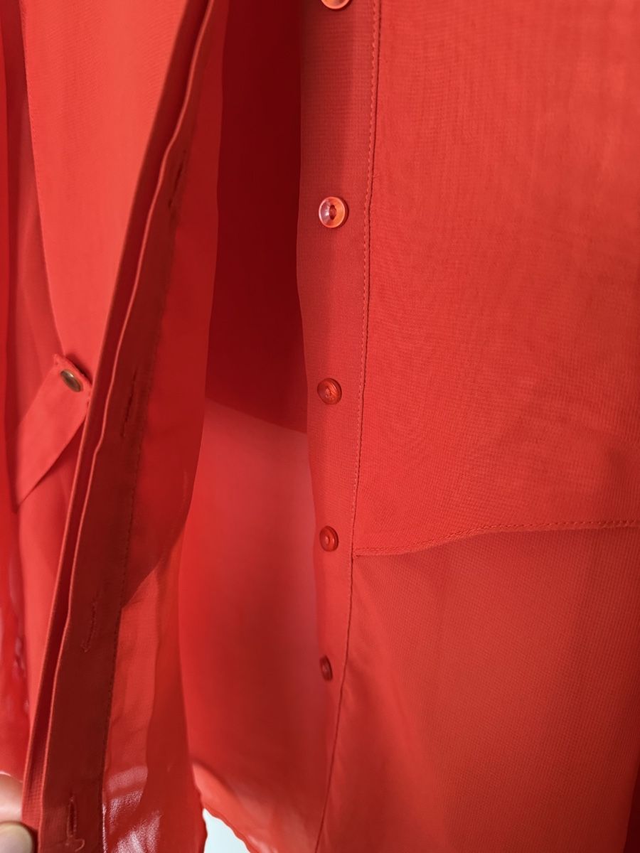 Camicette: Zalando Bluse, Grösse M, Orange, leicht transparentt – Nuovo (secondo la descrizione) da Olten venduto da smashbox 4