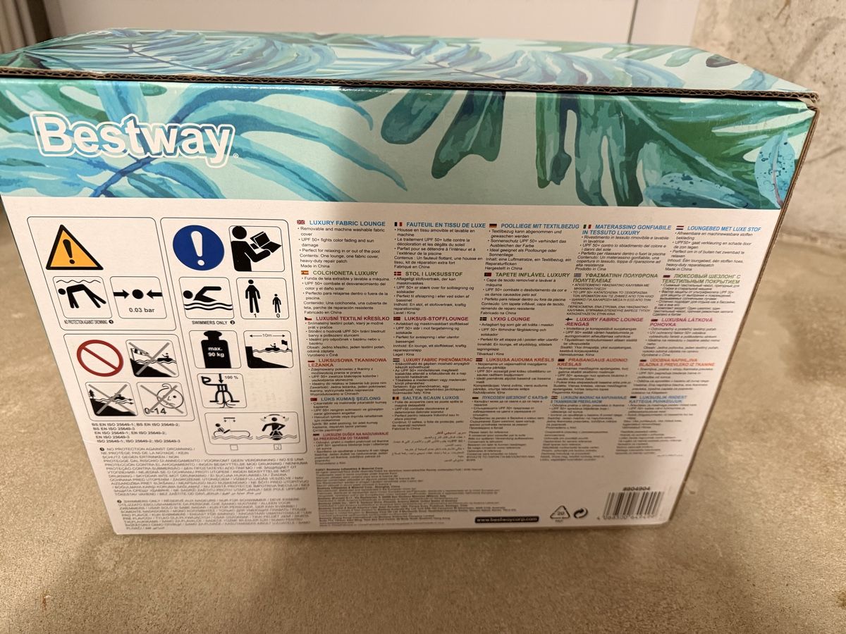 Piscine: 2 x Poolliege mit Textilbezug / Luftmatratze Pool – Nuovo e nell'imballaggio originale da Niederwangen BE venduto da Bluelike 1