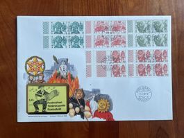 FDC Grossbrief Markenheftchen Viererblock 1984 ET  (F141)