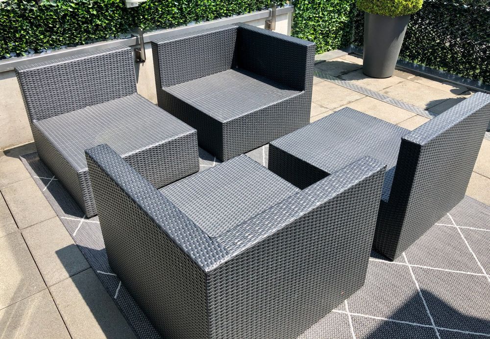 Garten Lounge 4teilig (anthrazit) Kaufen auf Ricardo