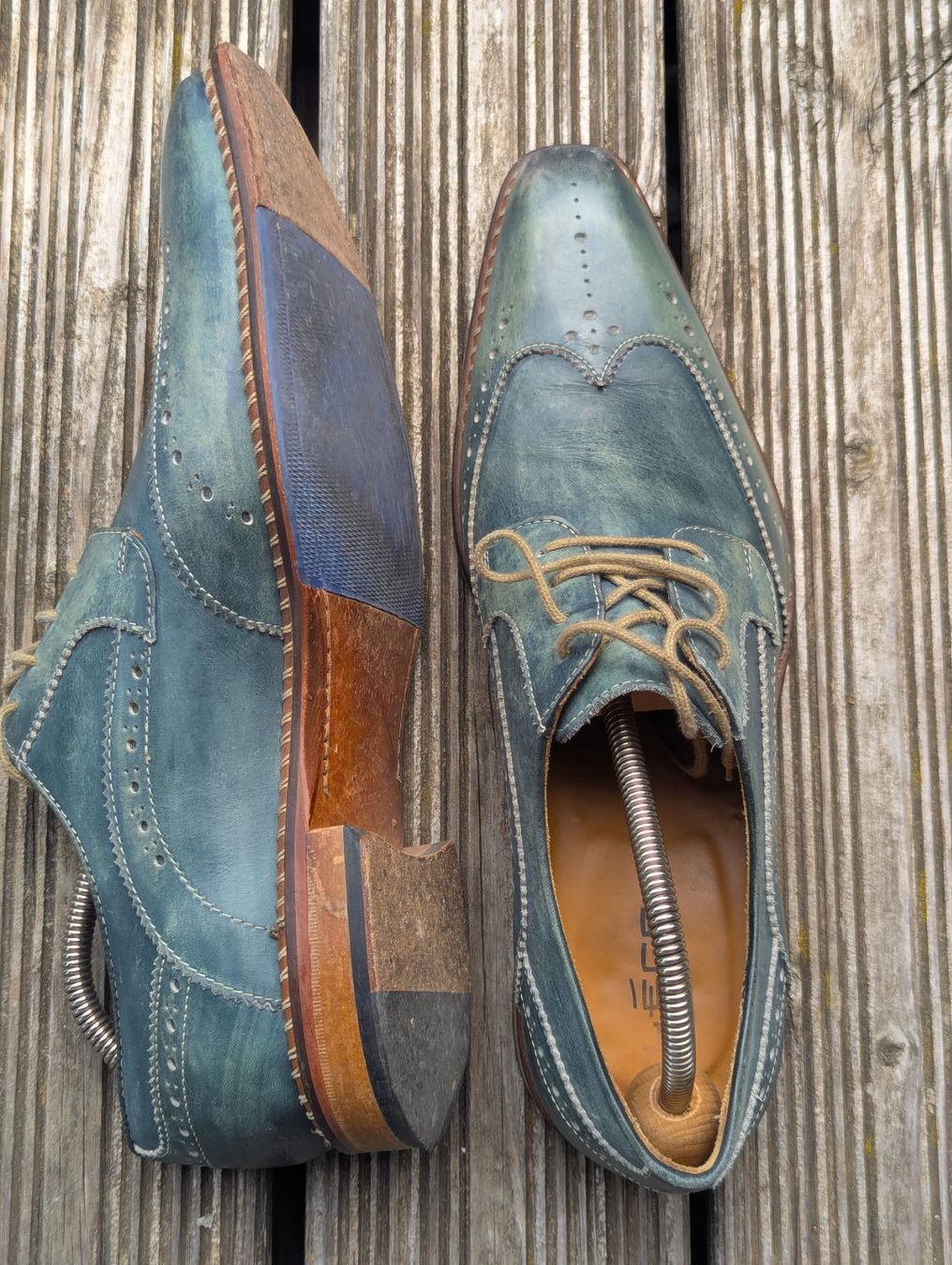 Scarpe da uomo: FLECS Glattlederschuh, grün, Blake-Verarbeitung – Usato da Thalheim AG venduto da epservices 4