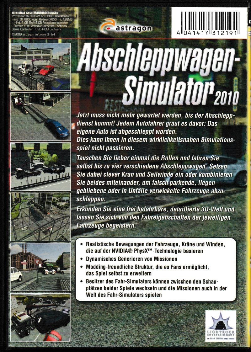 Jeux: PC DVD-ROM Abschleppwagen Simulator 2010 – D'occasion à Oberentfelden par AirCargo04 1