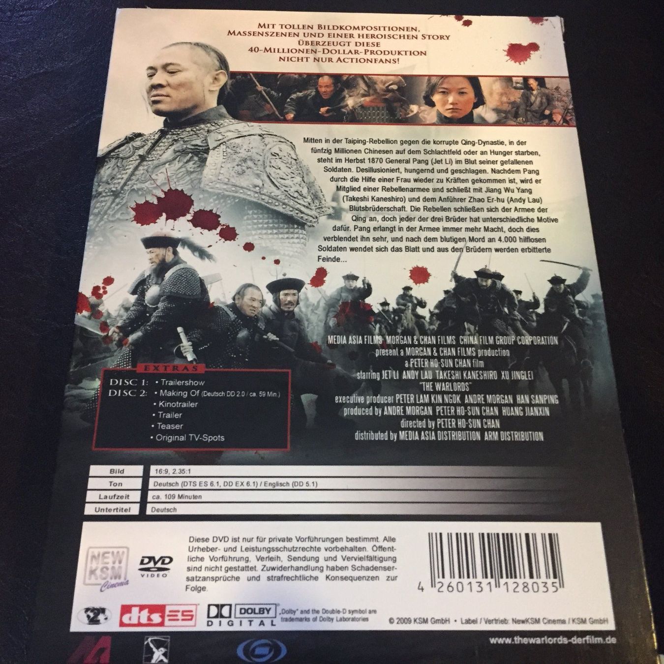 Alle DVDs: WARLORDS - Jet Li, Andy Lau – Neu (gemäss Beschreibung) aus Buchrain von Us7 1