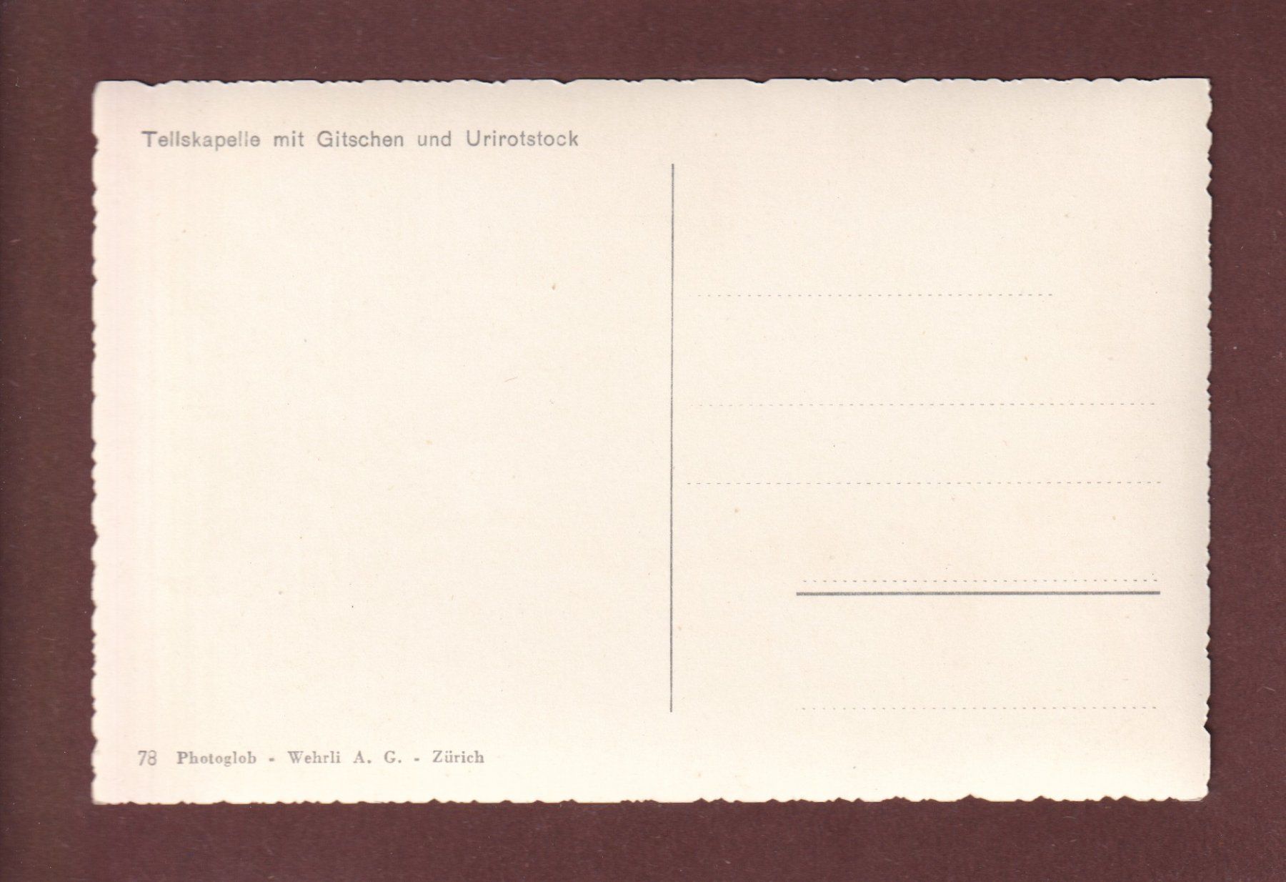 Cartoline postali: TELLSKAPELLE - Schiff – Usato da Pully venduto da nicecards-shop 1