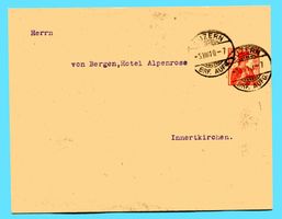 Ganzsache Luzern 1910 - Absender: Dillier-Wyss