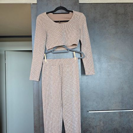 🐸 TRAINER LOUNGE ANZUG HOMEDRESS CROP TOP PULLOVER TWIN SET