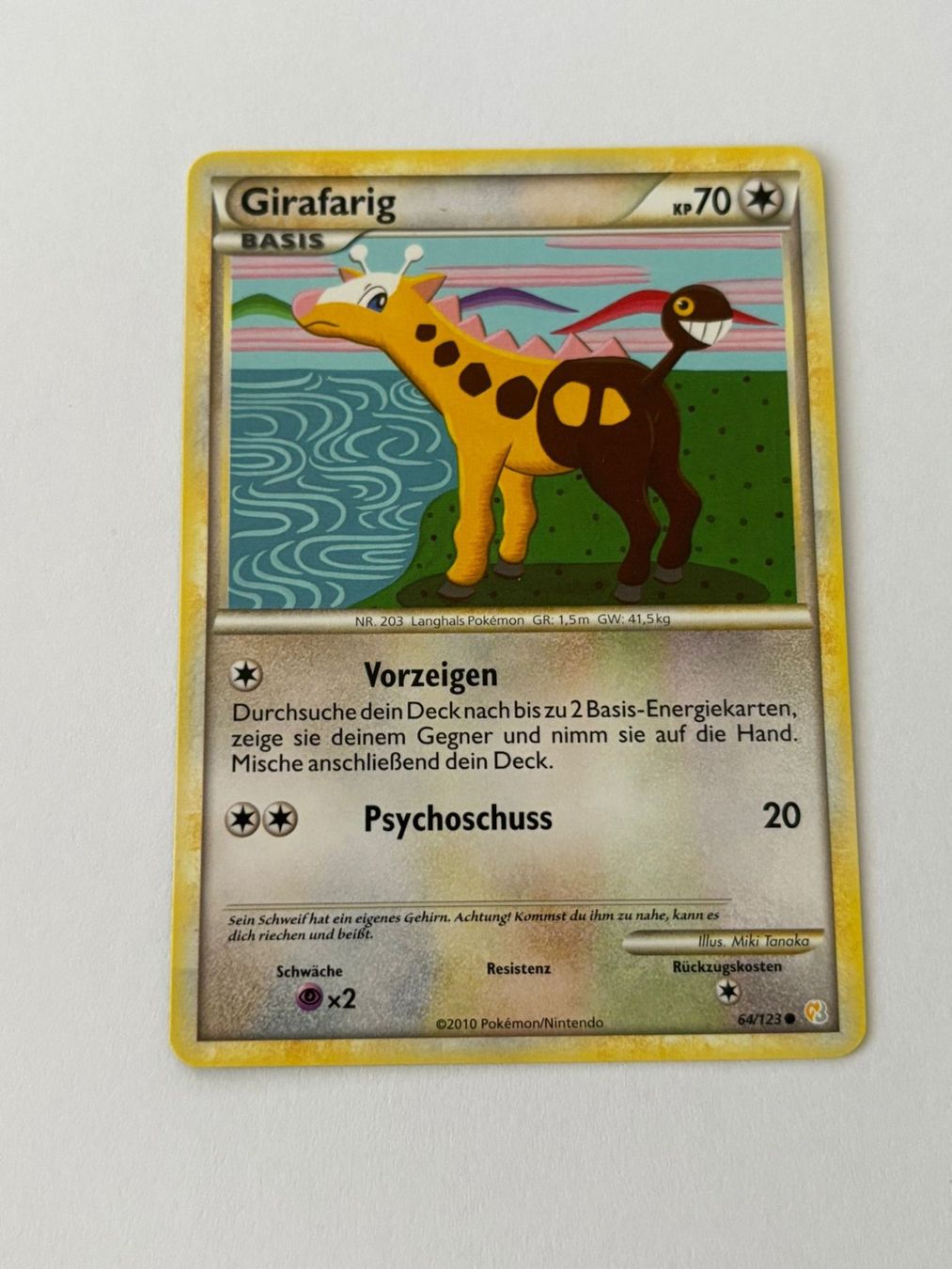 Pokémon Carte collezionabili: Pokemon-Karte Girafarig 64/123 – Usato da Herisau venduto da Seyashop1
