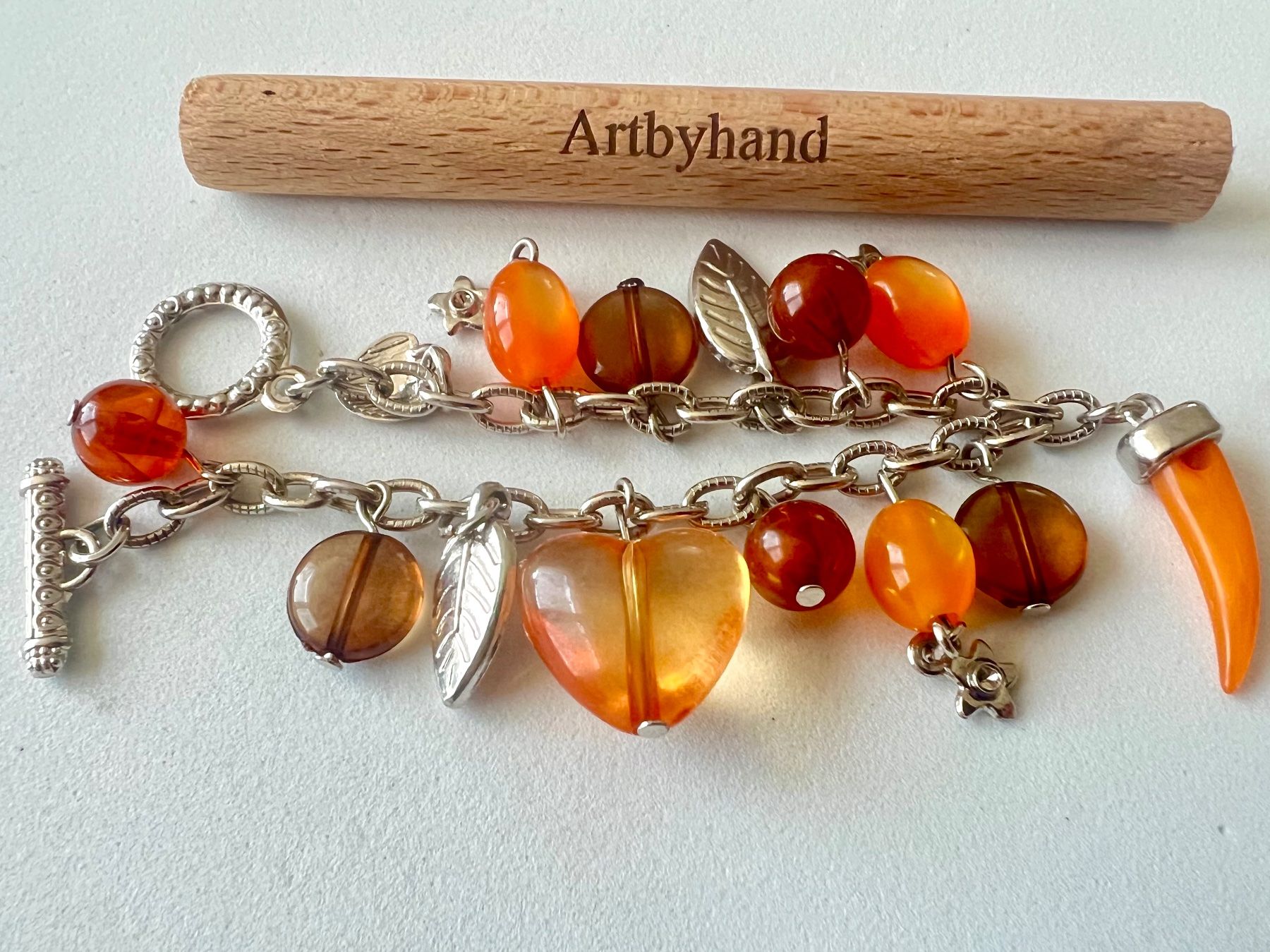 Bracciali & Braccialetti: Boho Charm-Armband | Bettel Armband -Karneol- & Achat-Optik – Usato da Ruswil venduto da artbyhand 2