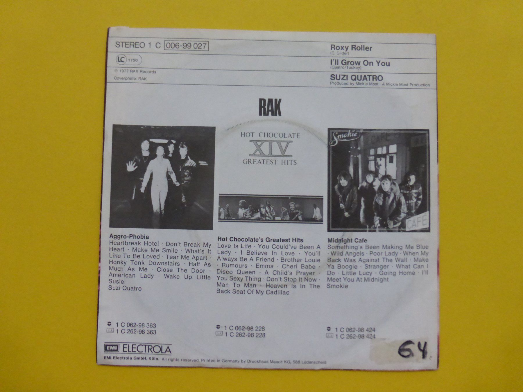 Dischi in vinile: Suzi Quatro – Roxy Roller – Usato da Zürich venduto da Swiss57 1