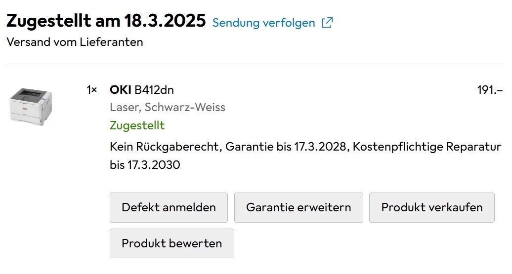 Oki Stampanti: OKI B412dn, Laser Drucker, Schwarz-Weiss Drucker – Usato da Bubikon venduto da hachia888 1