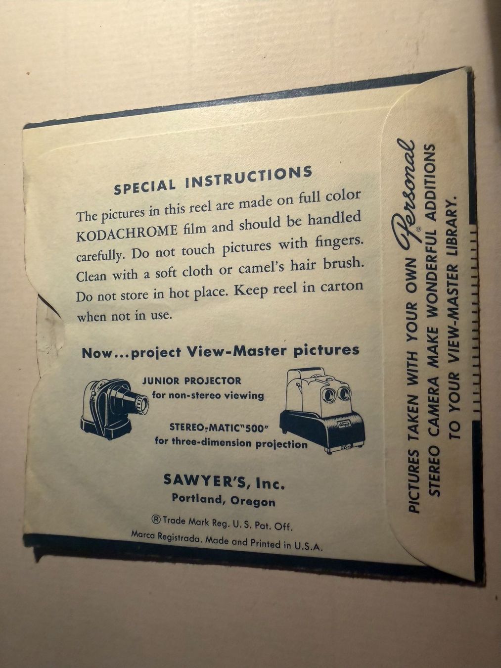 View-master Giocattoli: View-Master 3D:Nr. DRE-10-F Demonstrationsscheibe – Usato da Tegerfelden venduto da siebenmacky 1